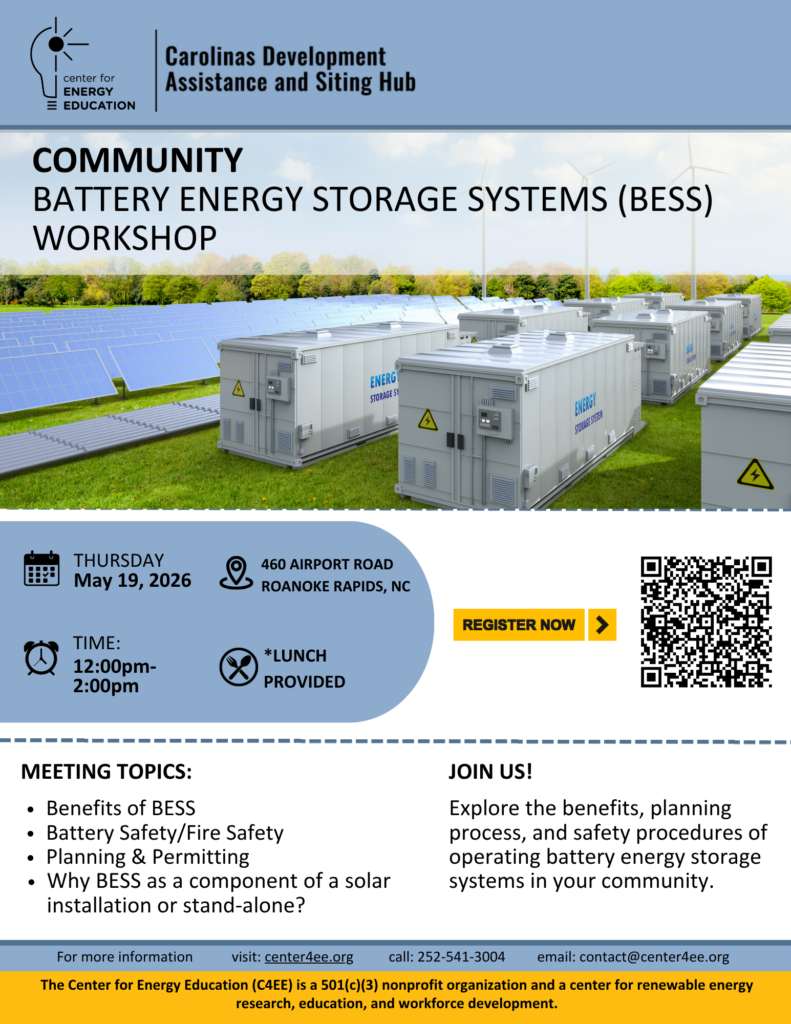 Community Battery Energy Storage Systems (BESS) Workshop | North